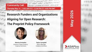Research Funders and Organizations Aligning for Open Research: The Preprint Policy Framework