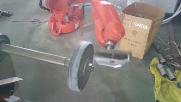 polishing motorbike part DEMO by ABB robot IRB2600