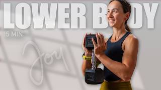 15 Min STANDING LOWER BODY Workout with One Heavy Dumbbell