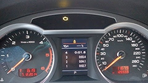 Audi A6, MY2010 - lap timer and oil temperature activation - štoparica in prikaz temperature olja
