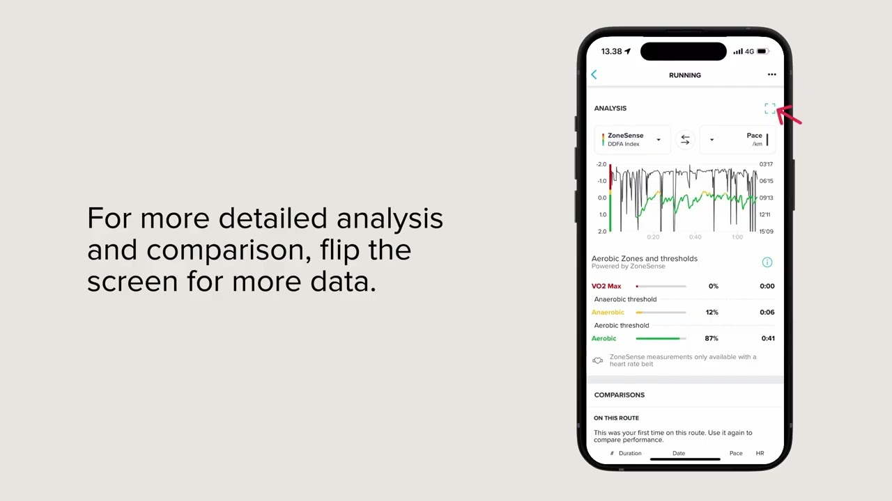 How to view Suunto ZoneSense analysis in Suunto app