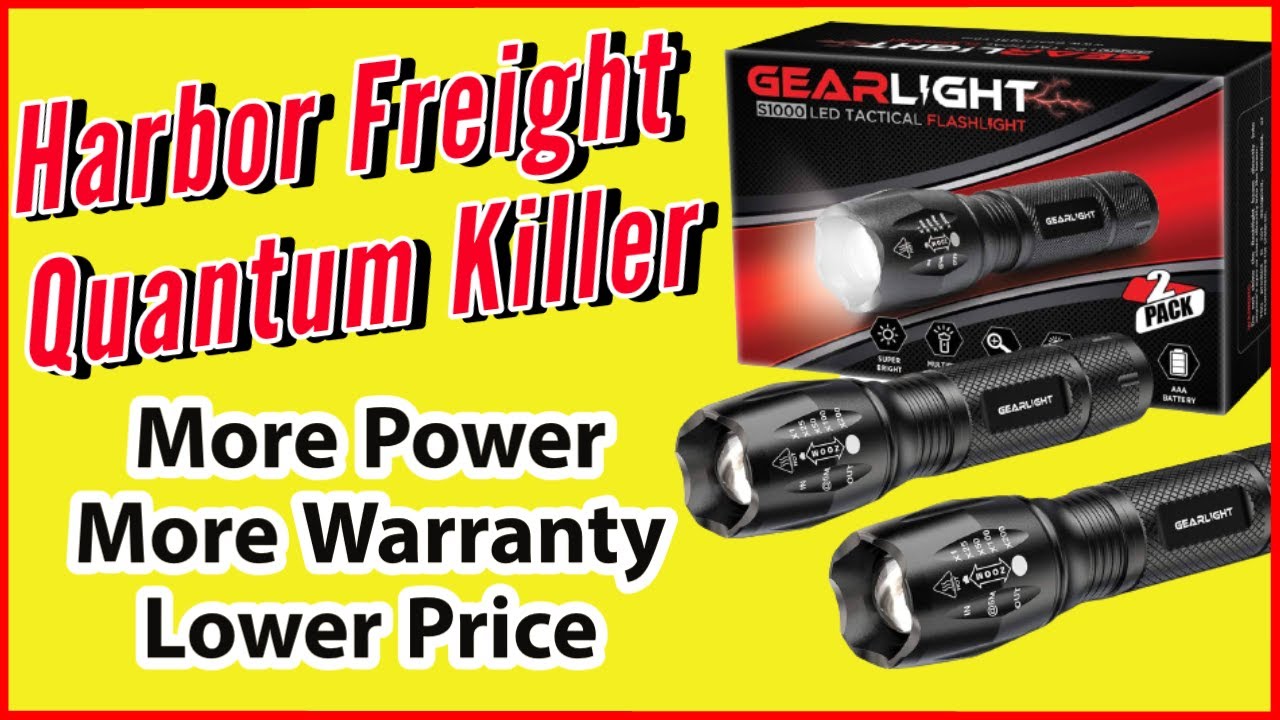 Gearlight S1000 Tactical Flashlight Better than Harbor Freight Quantum