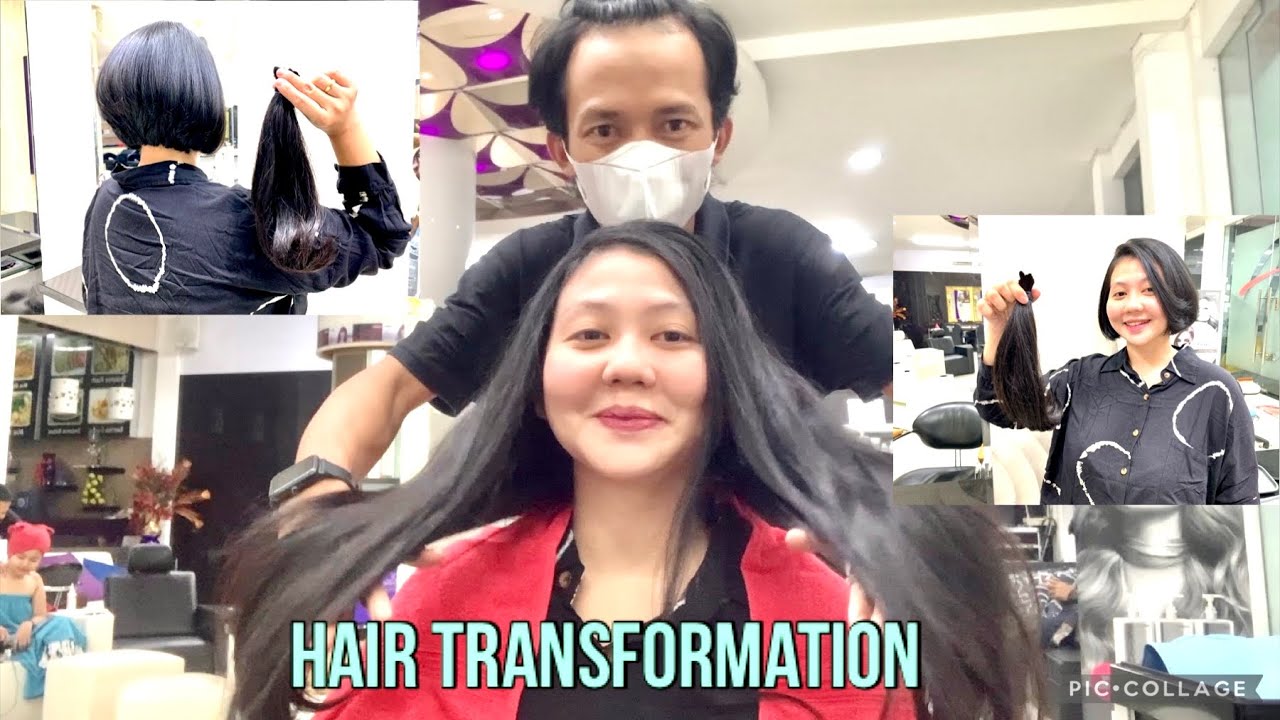 Long to Short Haircut Transformation | Short Haircut | POTONG RAMBUT BOB | Shor Haircut for Women