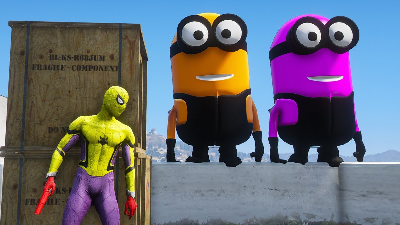 GTA 5 Funny Spiderman vs White Minion Epic Ragdoll Episode. 18