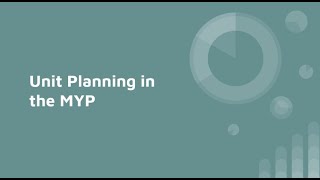 Unit Planning within the MYP
