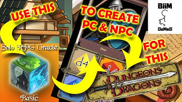 How to create a PC or NPC for Dungeons & Dragons using 