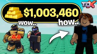 How I Made $1,003,460 Gold in TDX.. | Roblox