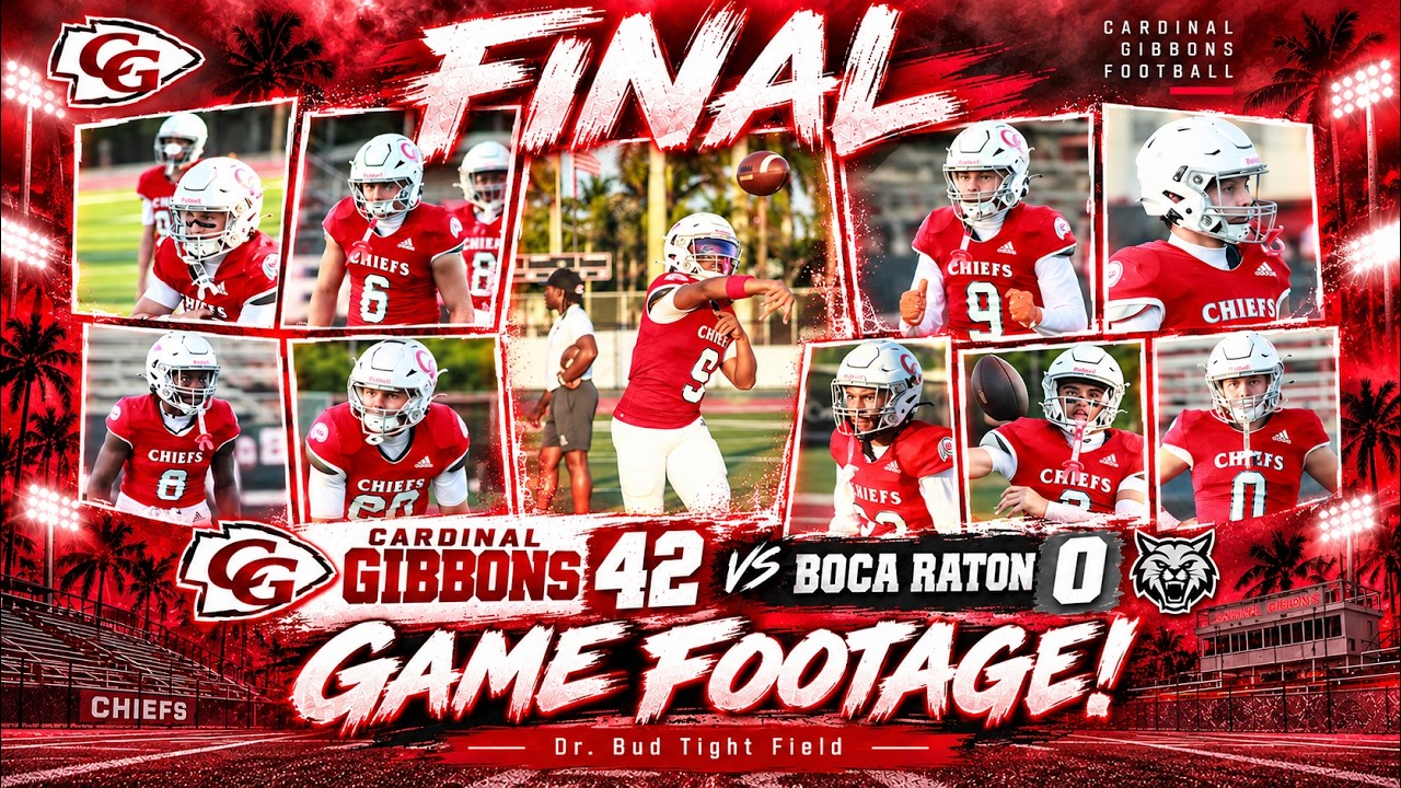 Cardinal Gibbons JV Dominates Boca Raton 42-0, Forcing SIX TURNOVERS! Game Footage!
