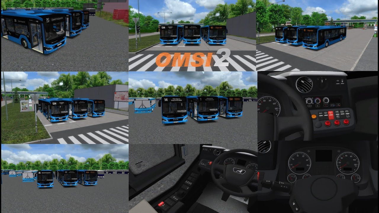 Bemutatkoznak az OmsiCentral csapata által készített MAN Lion's City 12C, 18C, 12G típusú buszok