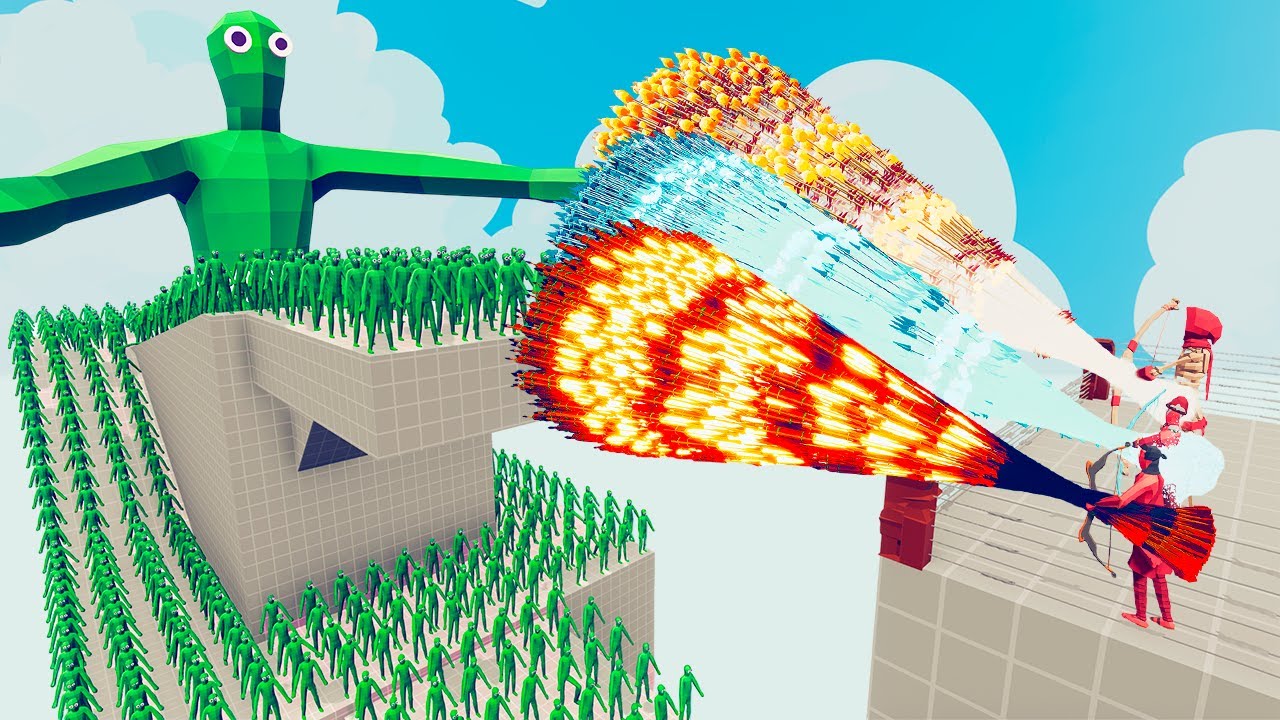 100x ZOMBIE + 2x GIANT vs 3x EVERY GOD - Totally Accurate Battle Simulator TABS