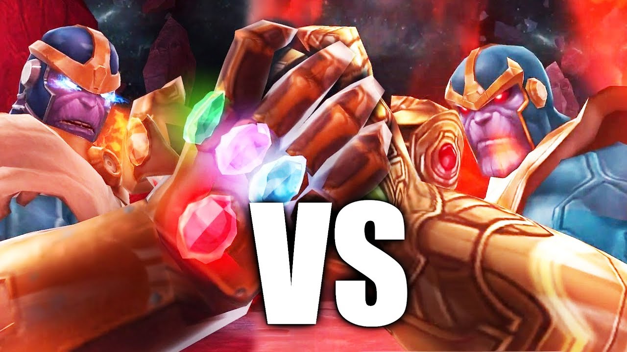 MARVEL: Future Fight - Thanos (Infinity) VS Thanos (Secret Wars) Battle!