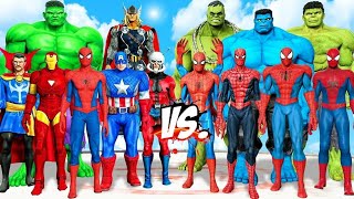 Team 5 Superheroes Pro- story Spider Man vs Hulk vs Avengers vs Venom3 rescue Iron Man vs thanos