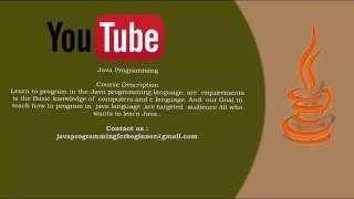 Java Programming Tutorial - 1 - Hello world