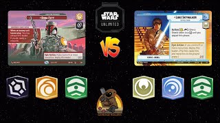 Boba Command vs Luke Command | Star Wars Unlimited Premier Gameplay | Bo3