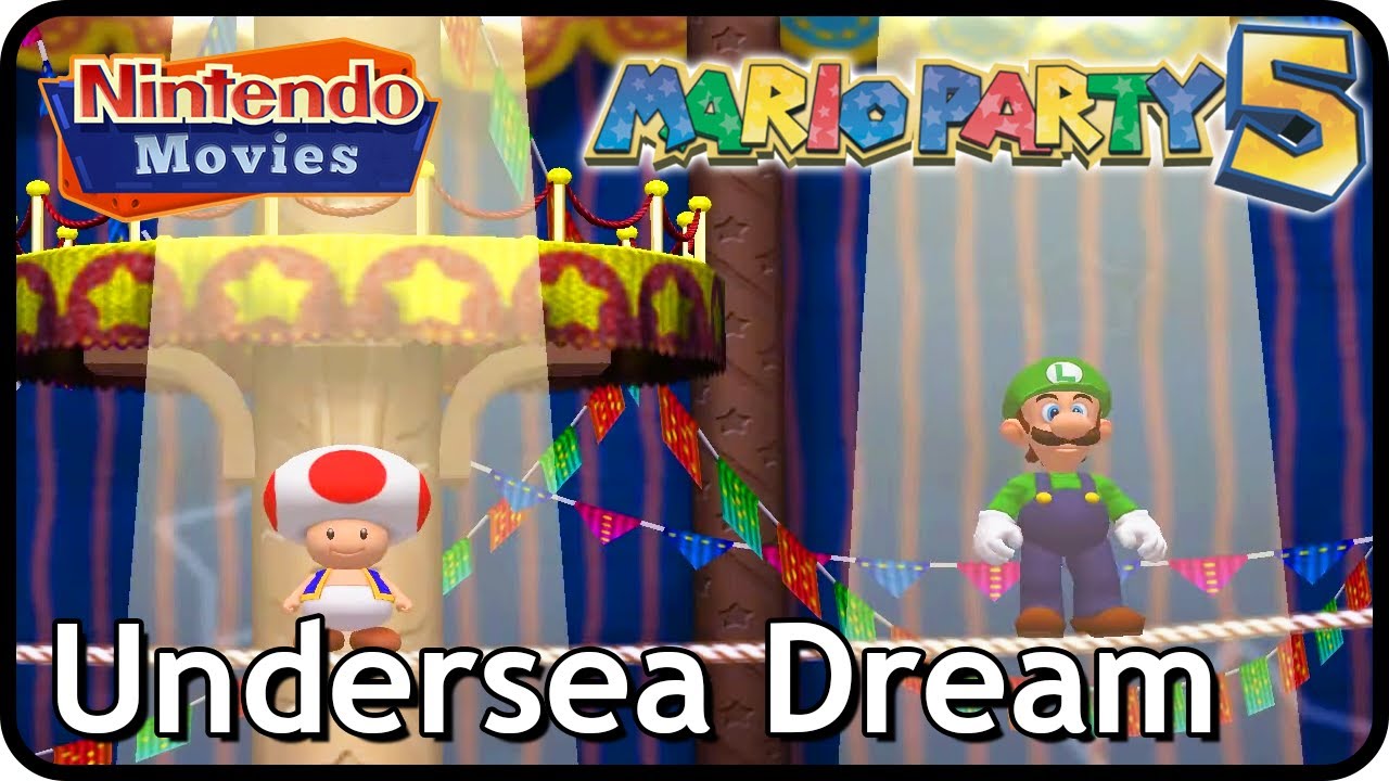Mario Party 5 - Undersea Dream (3 Players, 50 Turns, Mario vs Yoshi vs Luigi vs Toad)