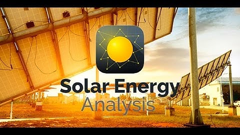 Solar Energy Analysis Standalone application tutorial