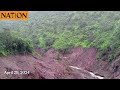Aerial view of manmade gulley that caused maai mahiu tragedy after heavy rains