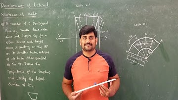 57 - Development of lateral suface of frustum of pentagonal pyramid-Module 4- Eng. Grap. by GURUDATT