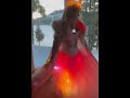 LED Dress Snow Queen Cosplay with Transformation from Ice to Fire
