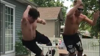 Flying elbow drop onto action figures VCR ( GCW JOEY JANELA STYLE  )