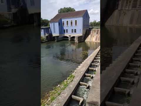 Power station in Dachau, Amper river, Bavaria, Germany #shorts