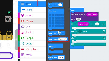 การทำโปรแกรมวัดค่าแสง LIGHT โดยใช้คำสั่ง LOGIC ในโปรแกรม makecode microbit