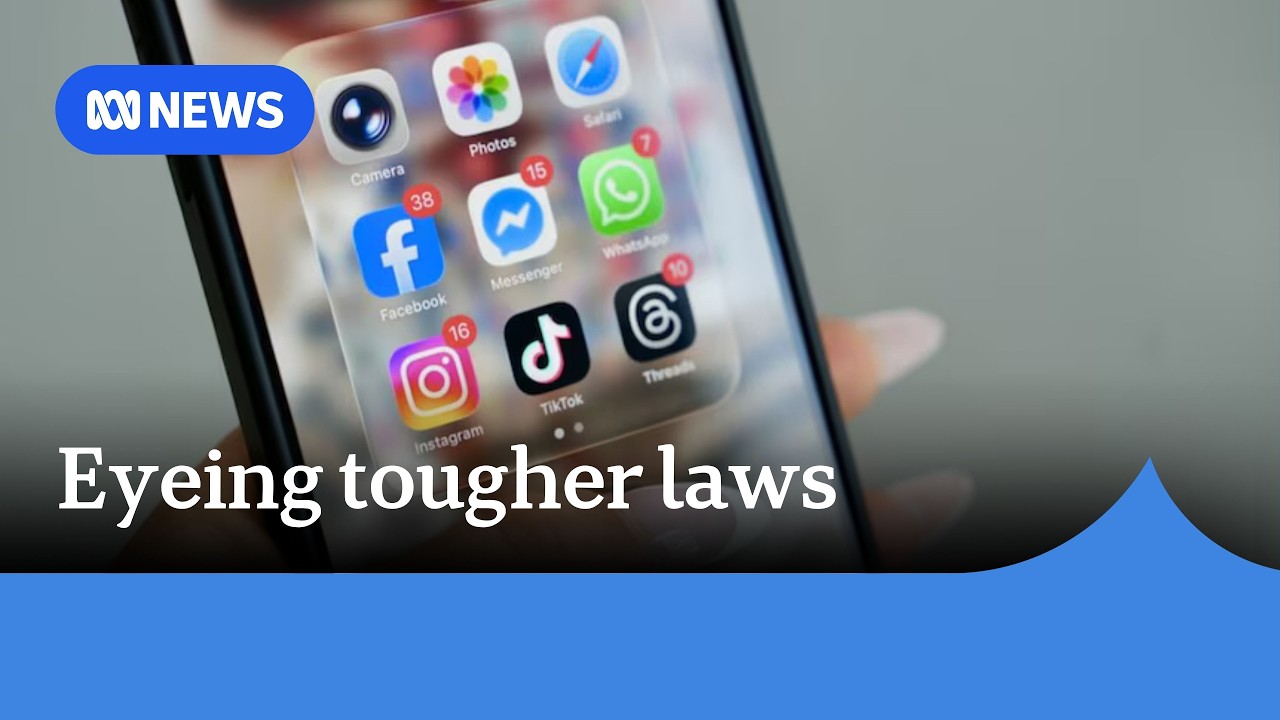 Informativo de ABC News Australia sobre el endurecimiento de la ley de redes sociales para menores