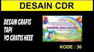 Desain Spanduk/banner lahiran anak 150x100cm gratis