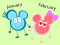 If Months were Mouseheadz characters