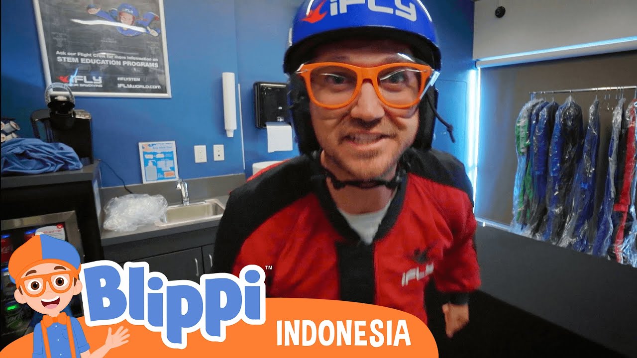 Blippi Mencoba Skydiving Di Dalam Ruangan | Blippi Bahasa Indonesia