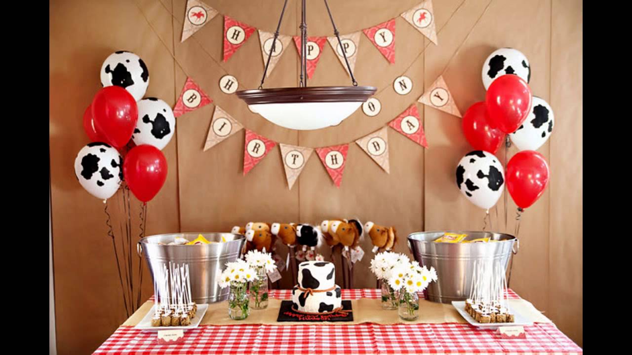 Fascinating Cowboy  birthday  party  decorations  ideas  YouTube