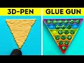 3D-PEN VS. GLUE GUN! || Cool DIY Jewelry, Repair Tricks And Home Decor