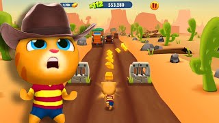 Talking Ginger Run in The Wild West - Talking Tom Gold Run Full Screen Android iOS Game