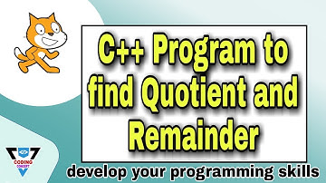 c++ program to find quotient and remainder || C++ programs || coding concept ||