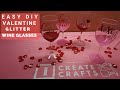 How to make Glitter Wine Glasses with Cricut Vinyl Decals and Mod Podge