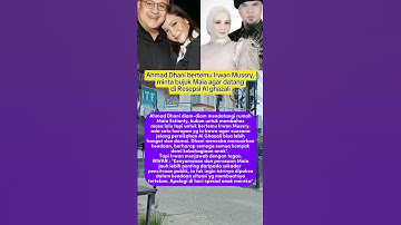 Ahmad Dhani diam-diam bertemu Irwan Mussry untuk bujuk Maia agar hadir di resepsi Al Ghazali