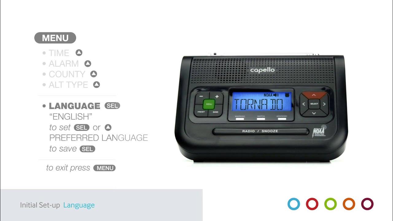 Initial SetUp of Your Capello Safe & Sound Weather Alert Radio YouTube