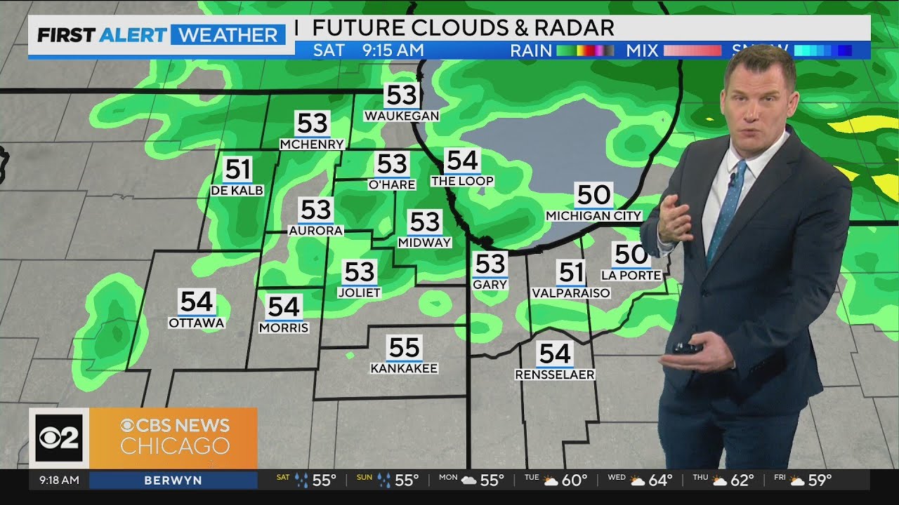 Chicago weather forecast will be wet and windy - YouTube