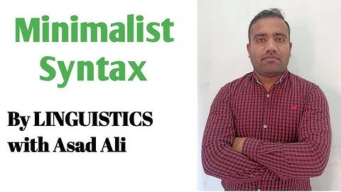Minimalist Syntax  ll Linguistics with Asad Ali