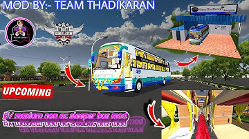 upcoming BV MAXIAM NON AC SLEEPER BUS mod + excellent animations