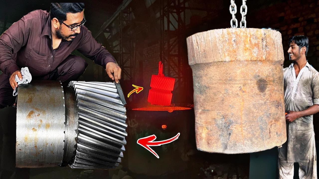 Manufacturing process of Double Helical Gear 60s way in 2023 YouTube