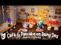 ☕🍰 Café &amp; Pancake on a Rainy Day ☔ | Cozy Animal Crossing Ambience with Chill Lo-fi Jazz Playlist 🎵✨