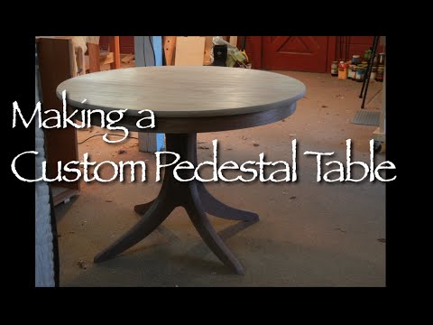 Pedestal Table Building Process By, Making A Round Table