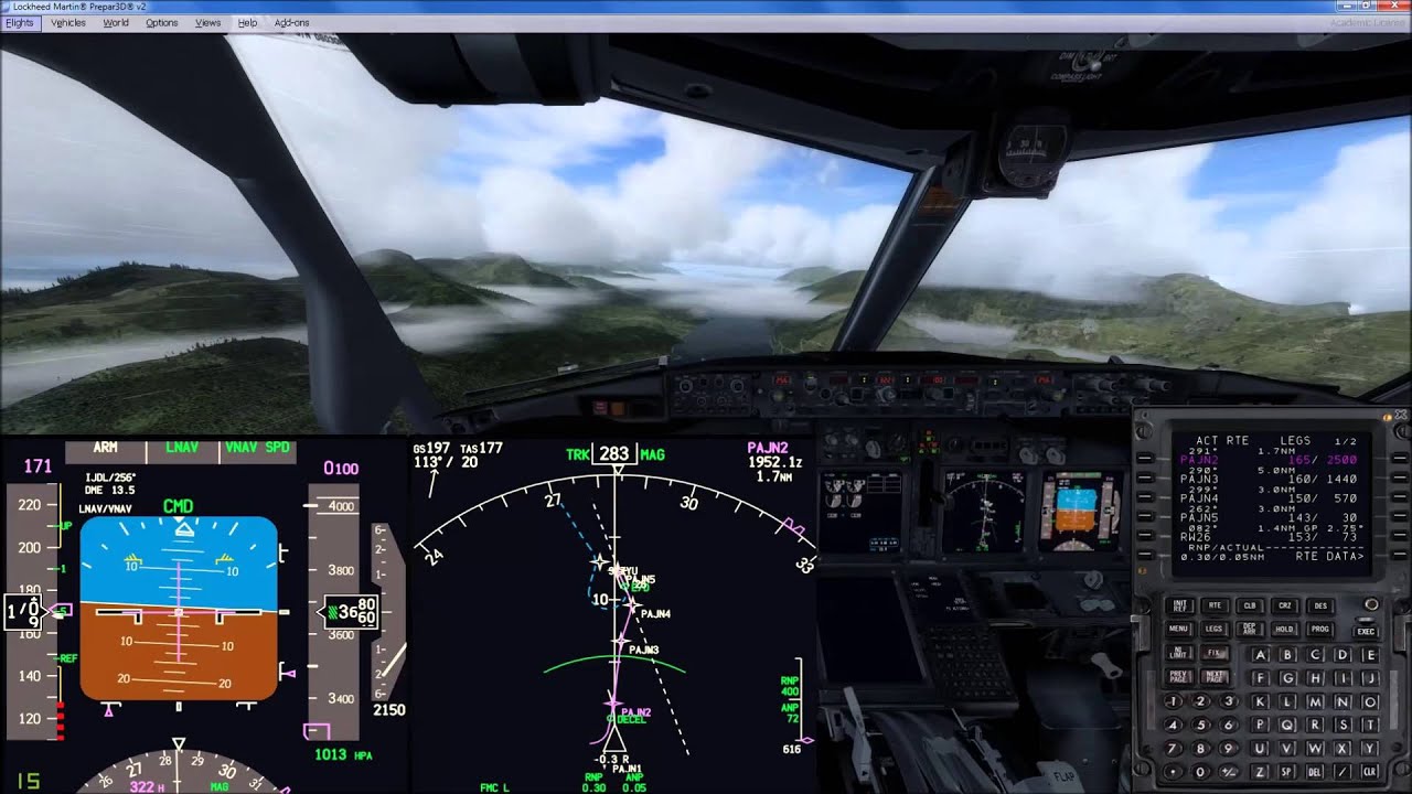 RNP RNAV P3Dv2.5 737 NGX into PAJN Juneau, Alaska - YouTube