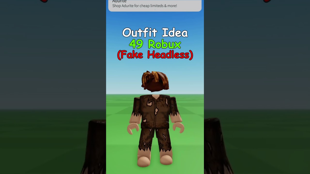 Fake headless #fake #headless #fakeheadless #tut #roblox #fy