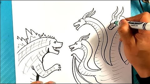 AMAZING How to Draw GODZILLA vs GHIDORAH