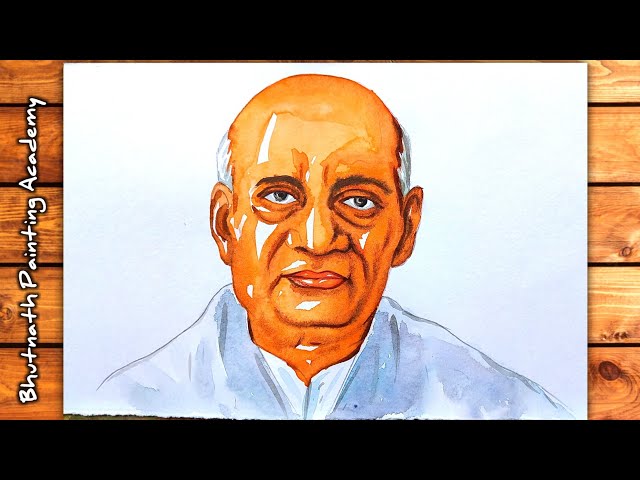 Sketch of sardar Vallabhbhai Patel | Drawings, Vallabhbhai patel, Art