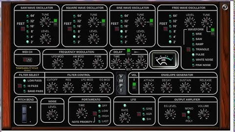 VMP1 - Mono/Poly Free Analogue Synth