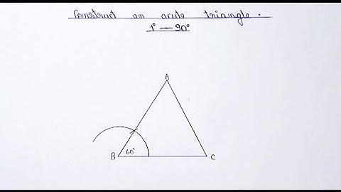 How To Construct An Acute-Angled Triangle By The Compass|| By The master maths|||
