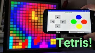 ESP32 powered WS2812B LED Matrix [Part 2] Bluetooth Tetris using FastLED and the Arduino IDE